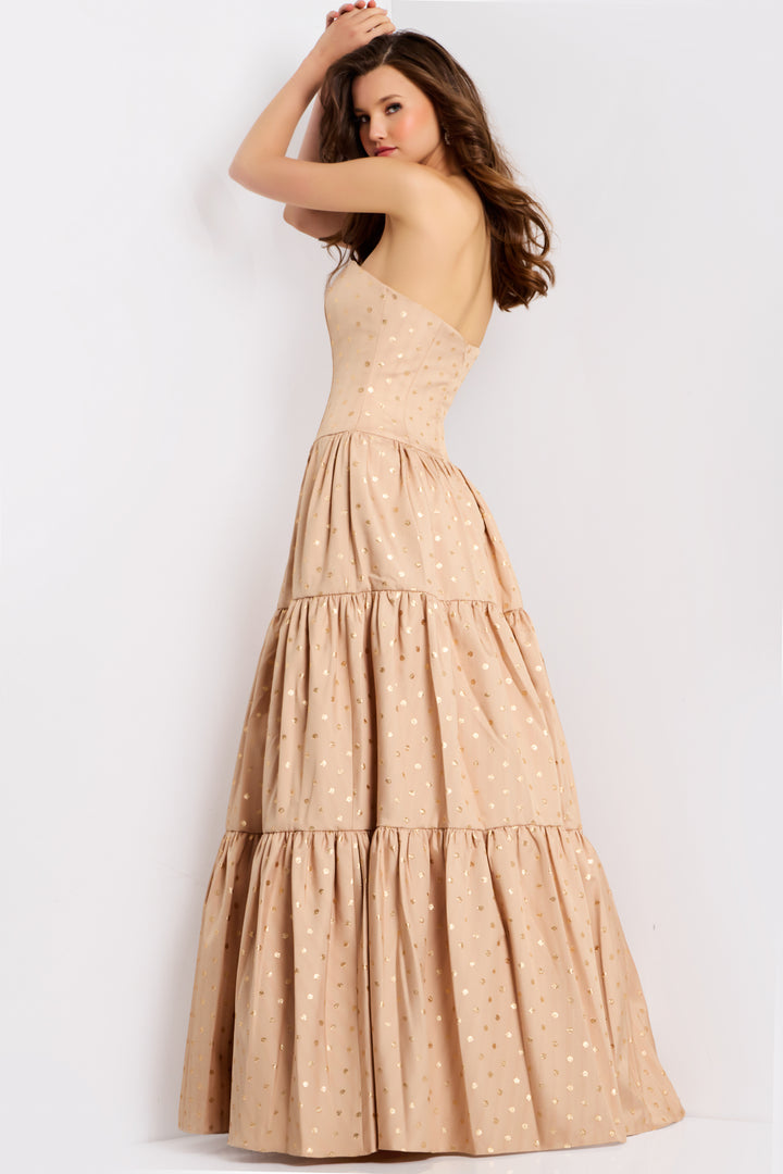 Jovani 49341 Long Prom Dress With Straight Neckline