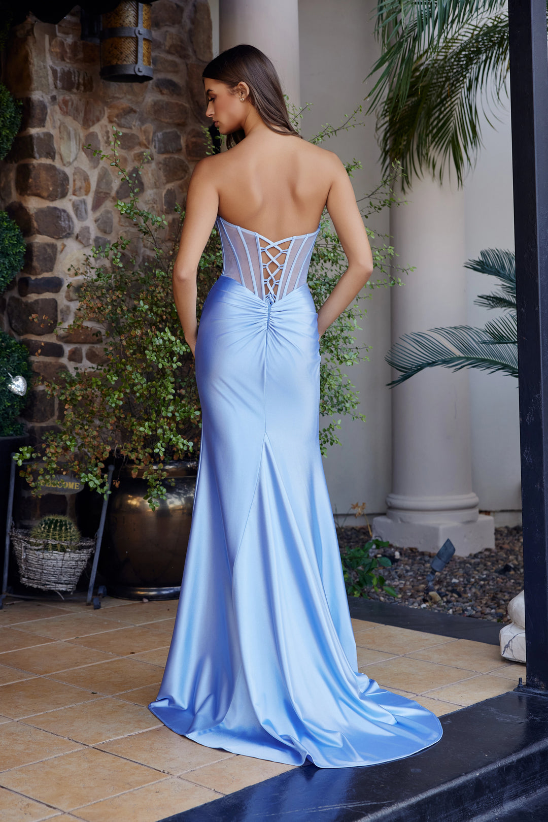 Nox Anabel A1737 prom dress with twist front sweetheart neckline