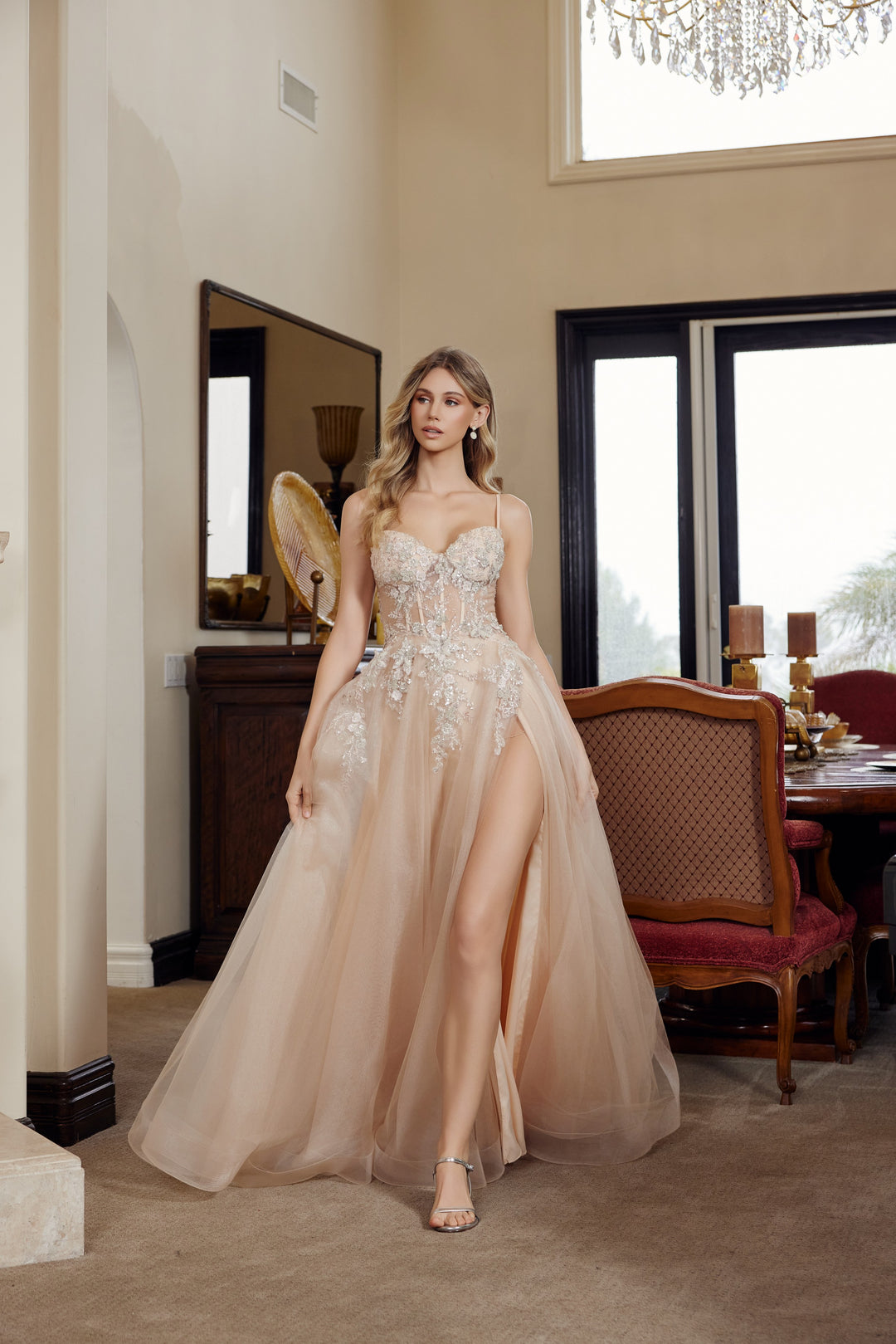 Nox Anabel G1787 A-Line prom dress with Sweetheart Neckline