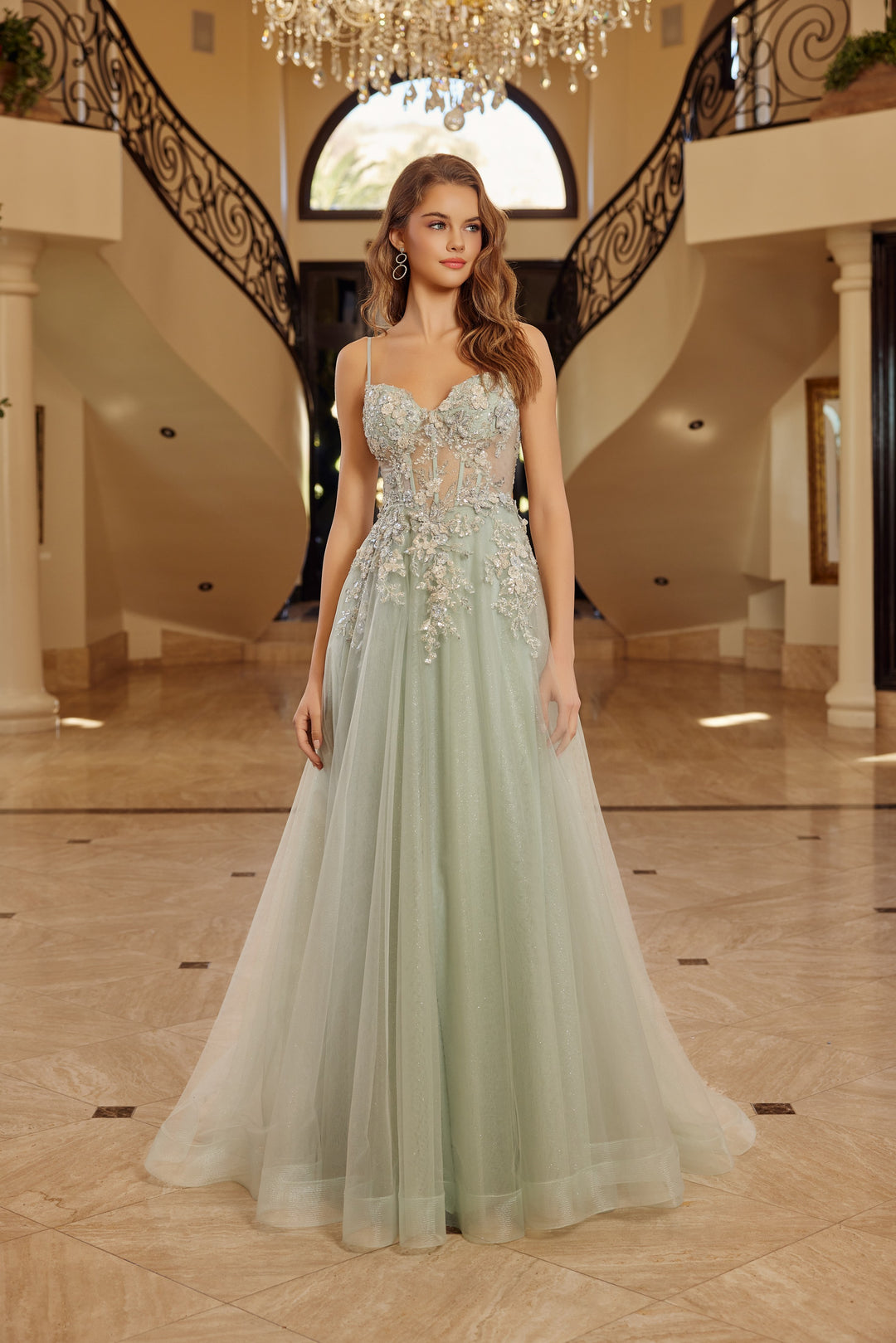 Nox Anabel G1787 A-Line prom dress with Sweetheart Neckline