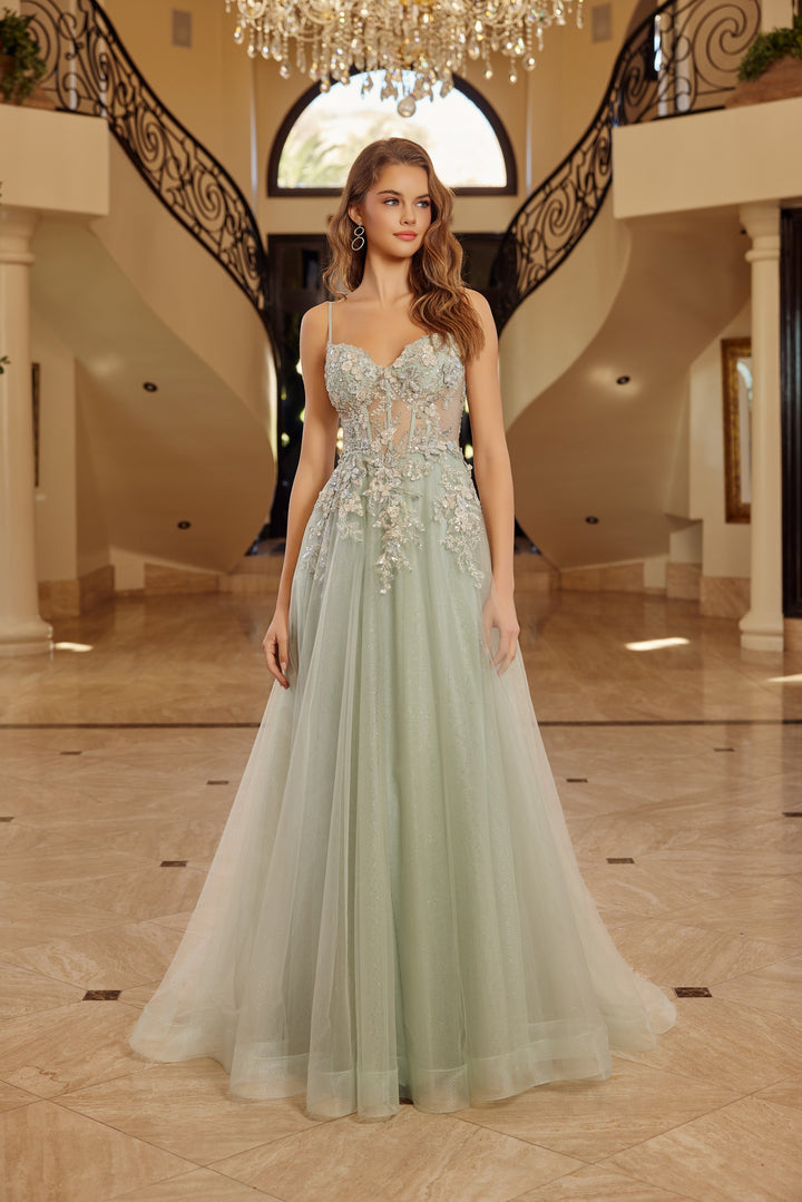Nox Anabel G1787 A-Line prom dress with Sweetheart Neckline