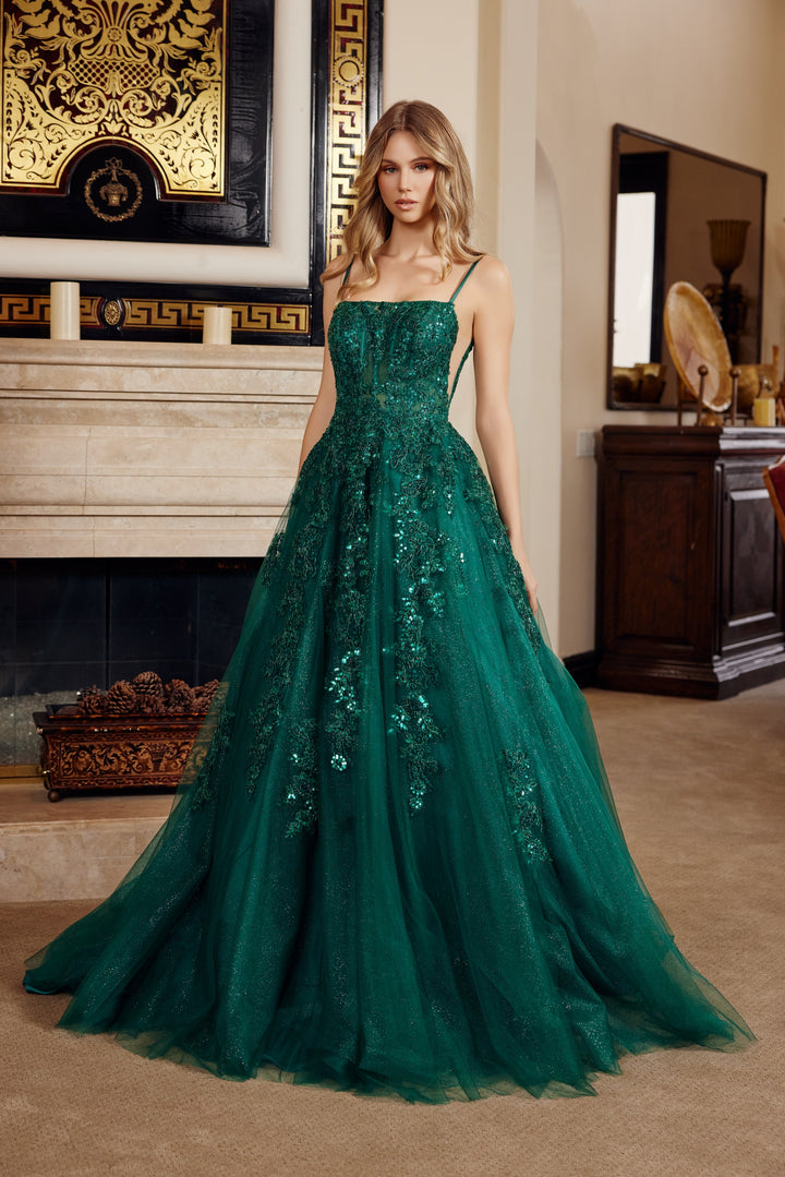Nox Anabel H1880 prom dress with straight across bustline