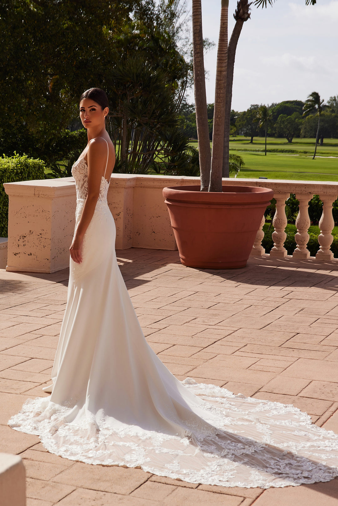 NOX ANABEL JW1036L Fitted Embroidered Mermaid Wedding Gown