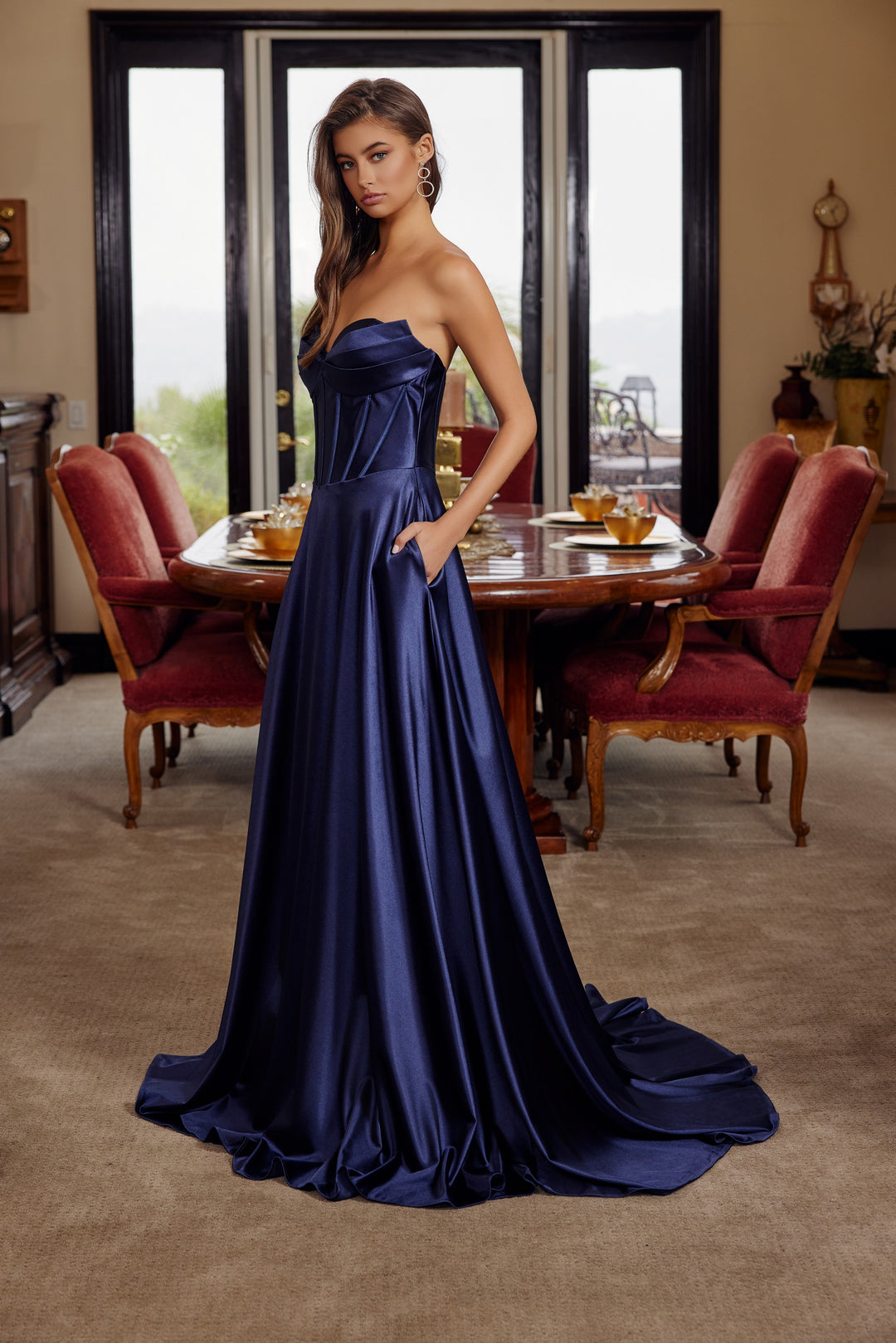 Nox Anabel K1735 fit and flare prom prom dress with sweetheart neckline