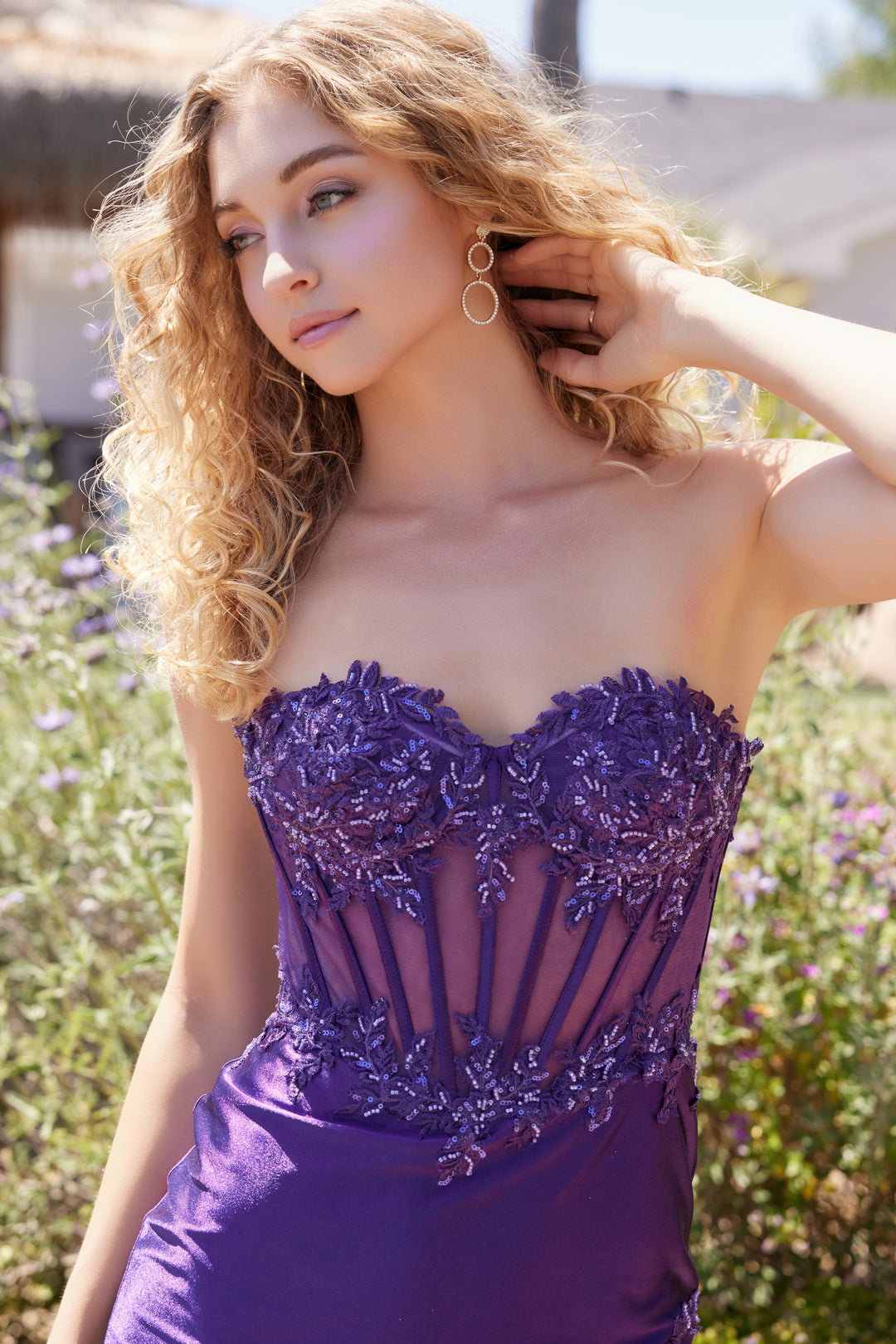 Nox Anabel M988 Strapless Mini Homecoming Dress With Sweetheart Neckline