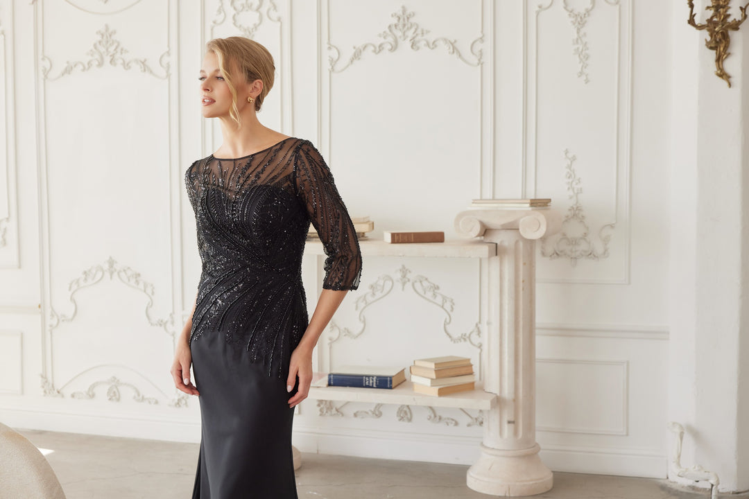 NOX ANABEL MH137 Elegant Satin Mother Of The Bride Dress