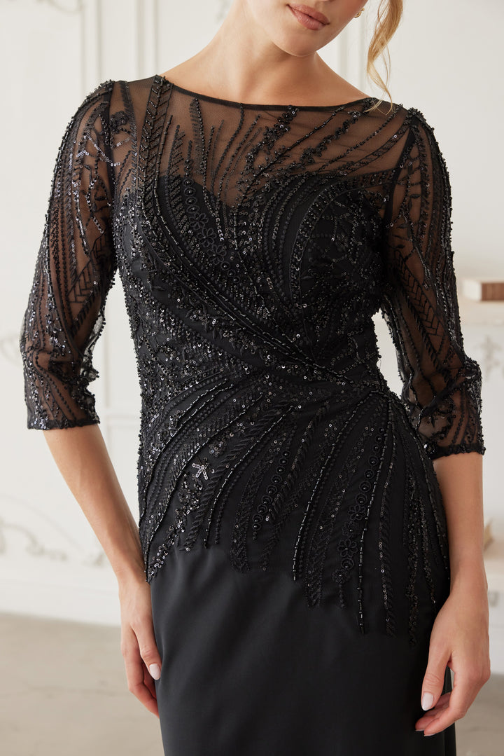 NOX ANABEL MH137 Elegant Satin Mother Of The Bride Dress