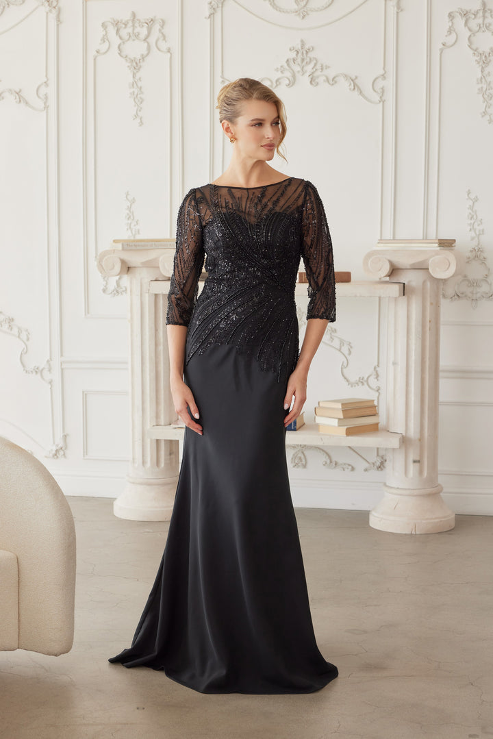 NOX ANABEL MH137 Elegant Satin Mother Of The Bride Dress