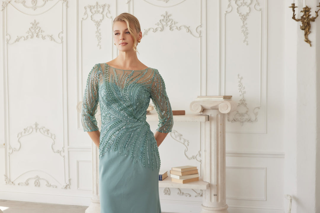 NOX ANABEL MH137 Elegant Satin Mother Of The Bride Dress