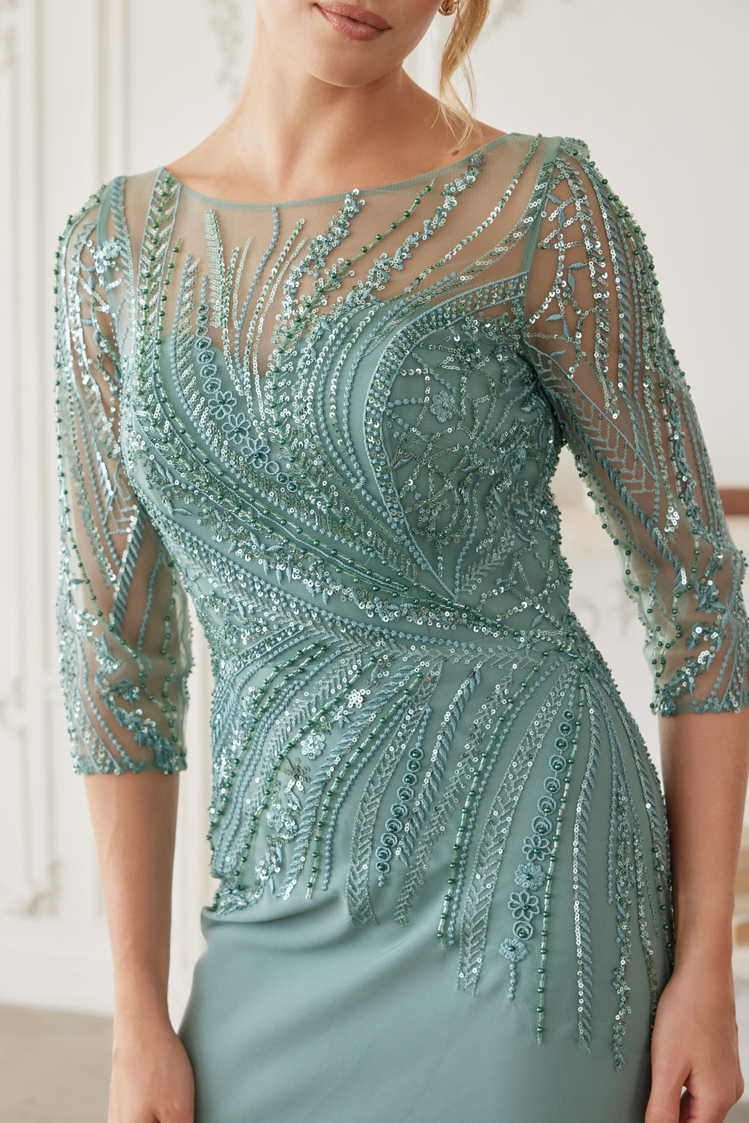 NOX ANABEL MH137 Elegant Satin Mother Of The Bride Dress
