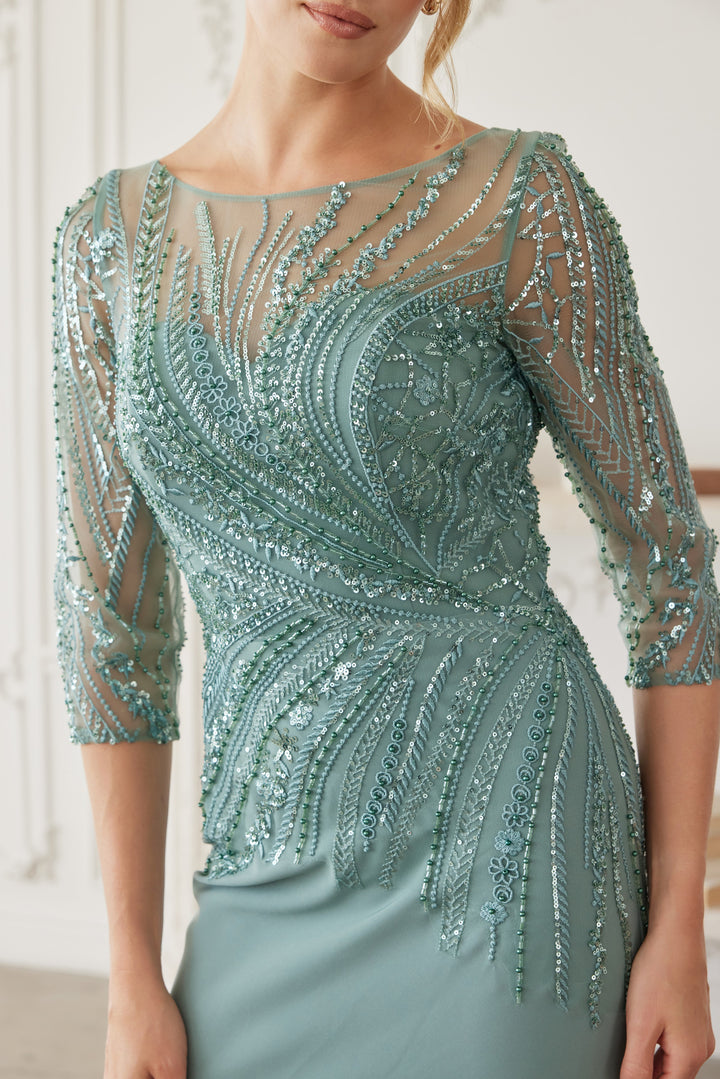 NOX ANABEL MH137 Elegant Satin Mother Of The Bride Dress