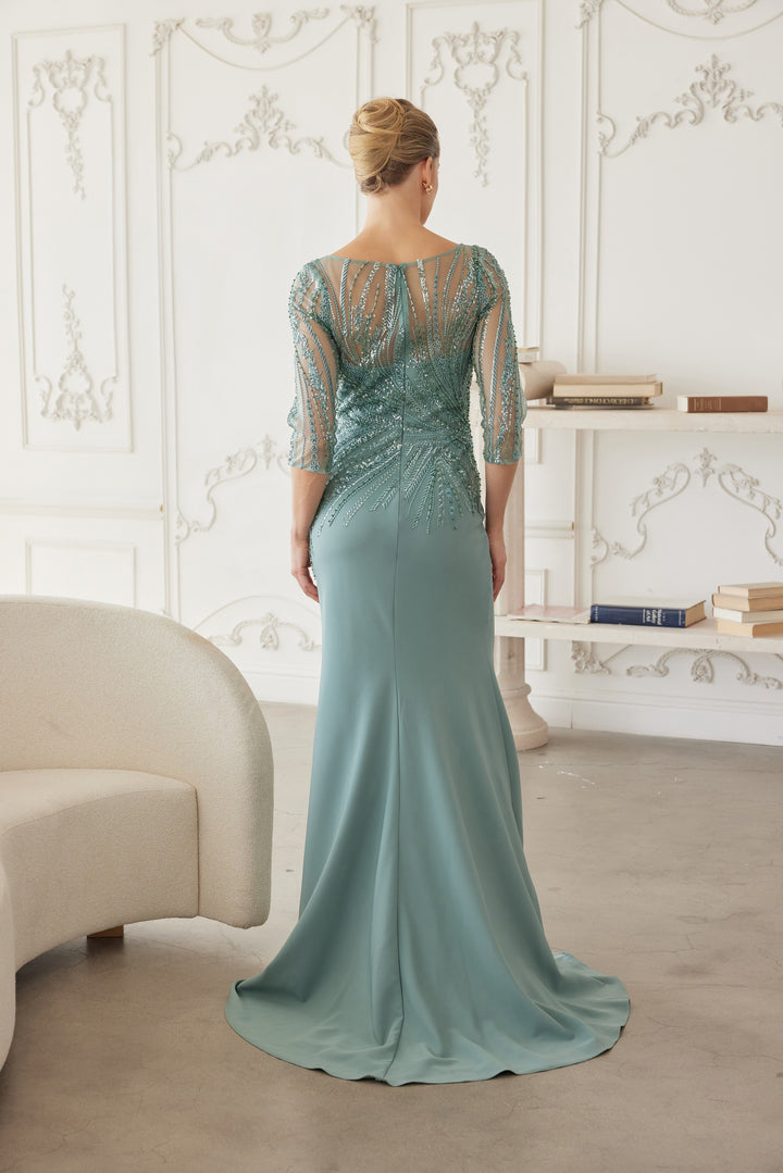 NOX ANABEL MH137 Elegant Satin Mother Of The Bride Dress