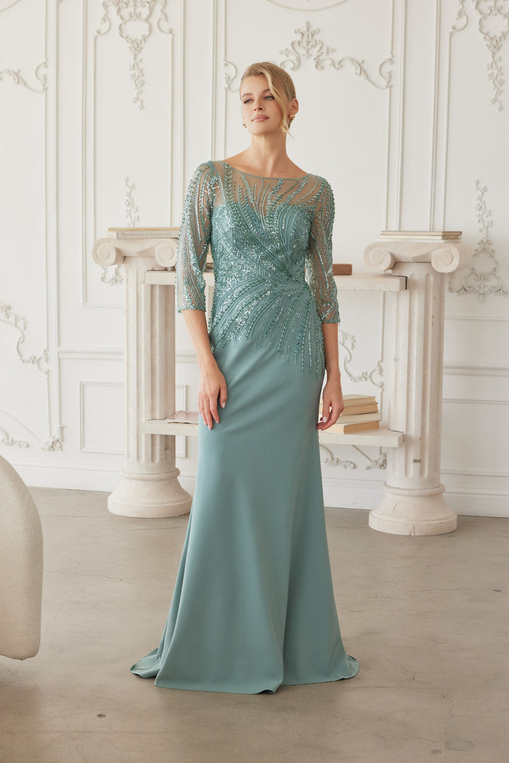 NOX ANABEL MH137 Elegant Satin Mother Of The Bride Dress