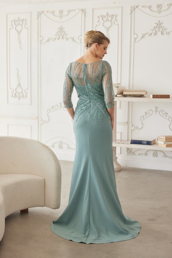 NOX ANABEL MH137 Elegant Satin Mother Of The Bride Dress
