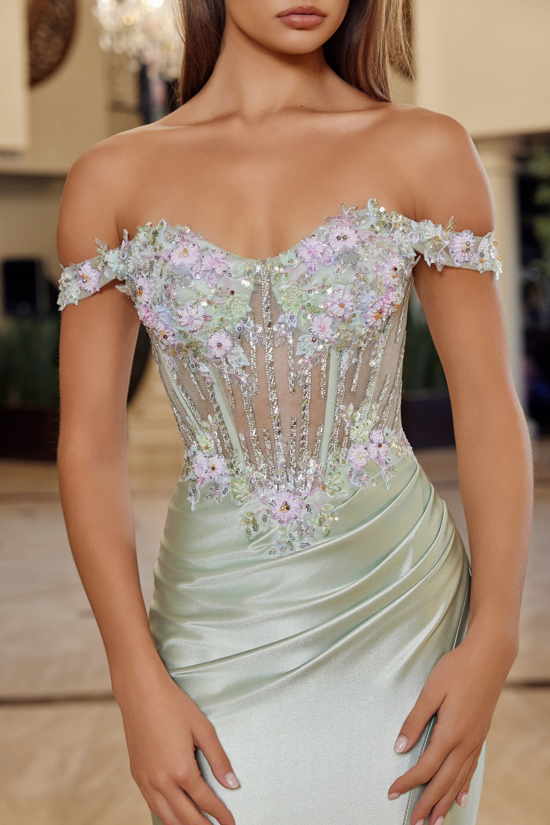 Nox Anabel R1814 Prom Dress - Sage Green