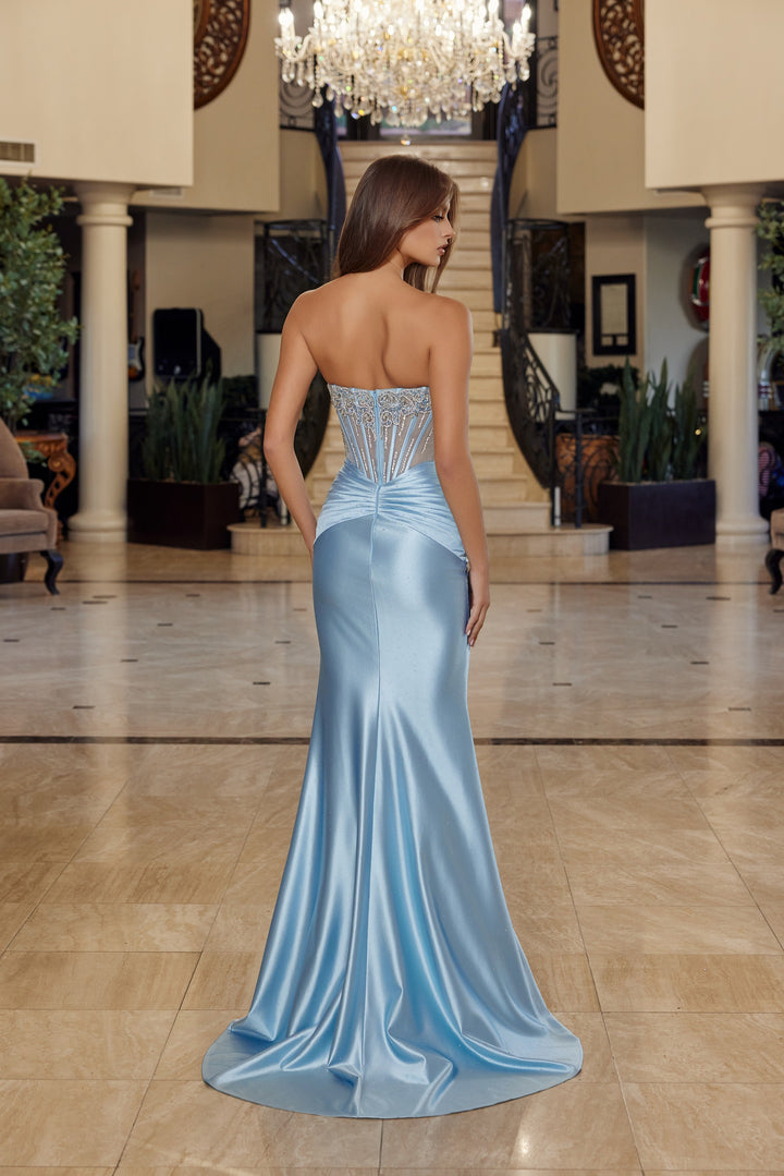 Nox Anabel R1820 prom dress with scoop bustline and beading