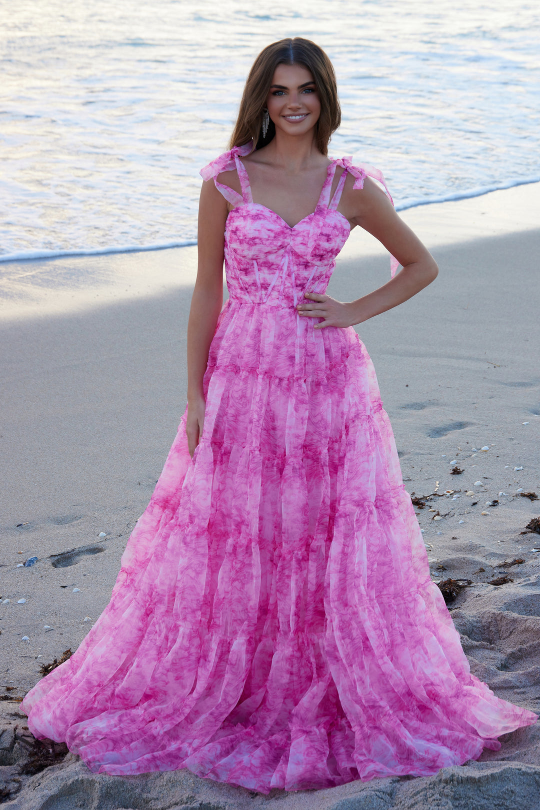 NOX ANABEL T1501 Long A-Line Chiffon Prom Dress The Gown Galleria NOX ANABEL T1501 Long A-Line Chiffon Prom Dress The Gown Galleria