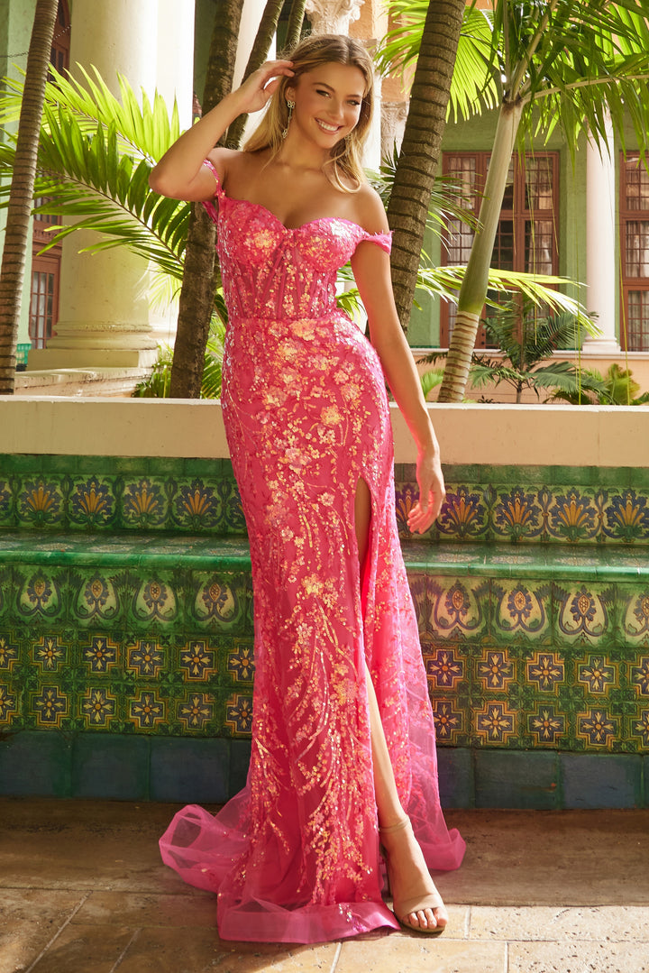 NOX ANABEL T1504 Sweetheart Off Shoulder Tulle Prom Gown