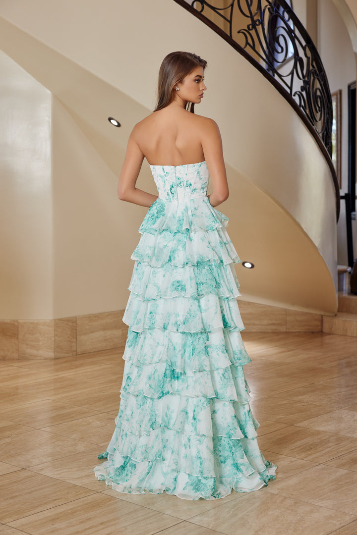 Nox Anabel T1865 strapless prom prom dress with multilayered skirt