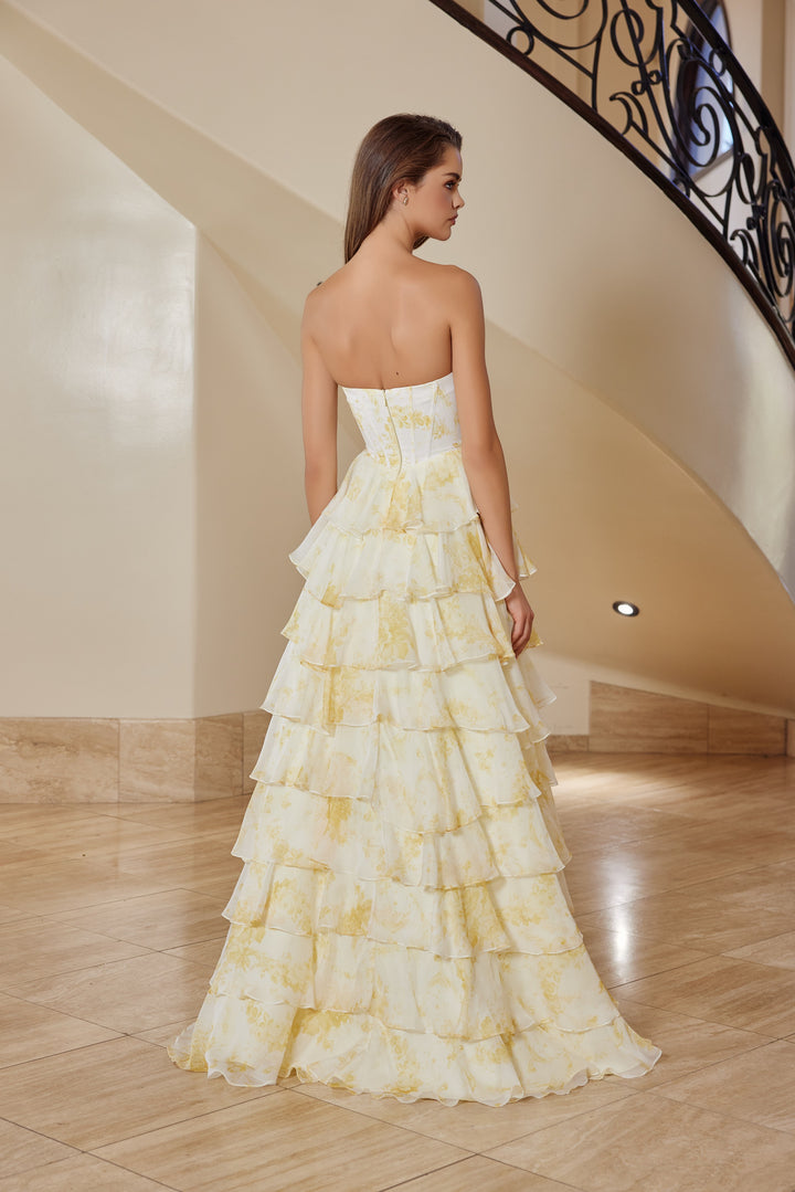 Nox Anabel T1865 strapless prom prom dress with multilayered skirt