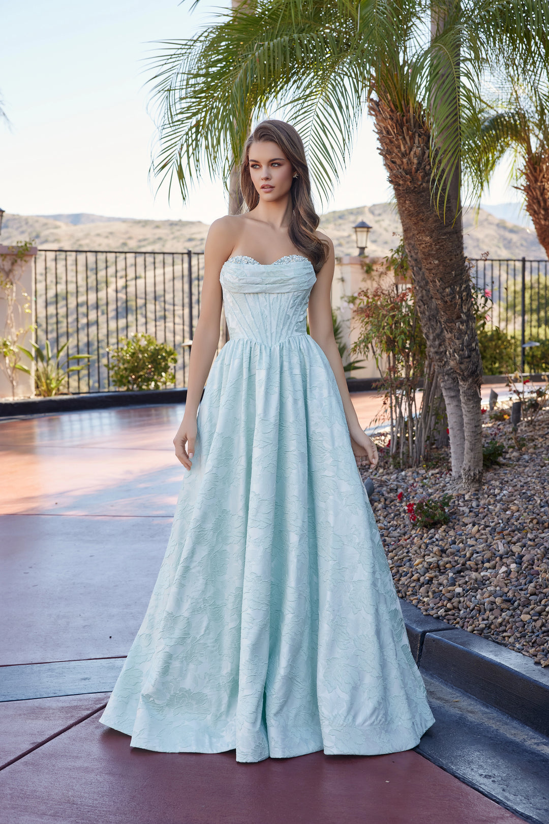 Nox Anabel T1912 long prom dress with sweetheart neckline