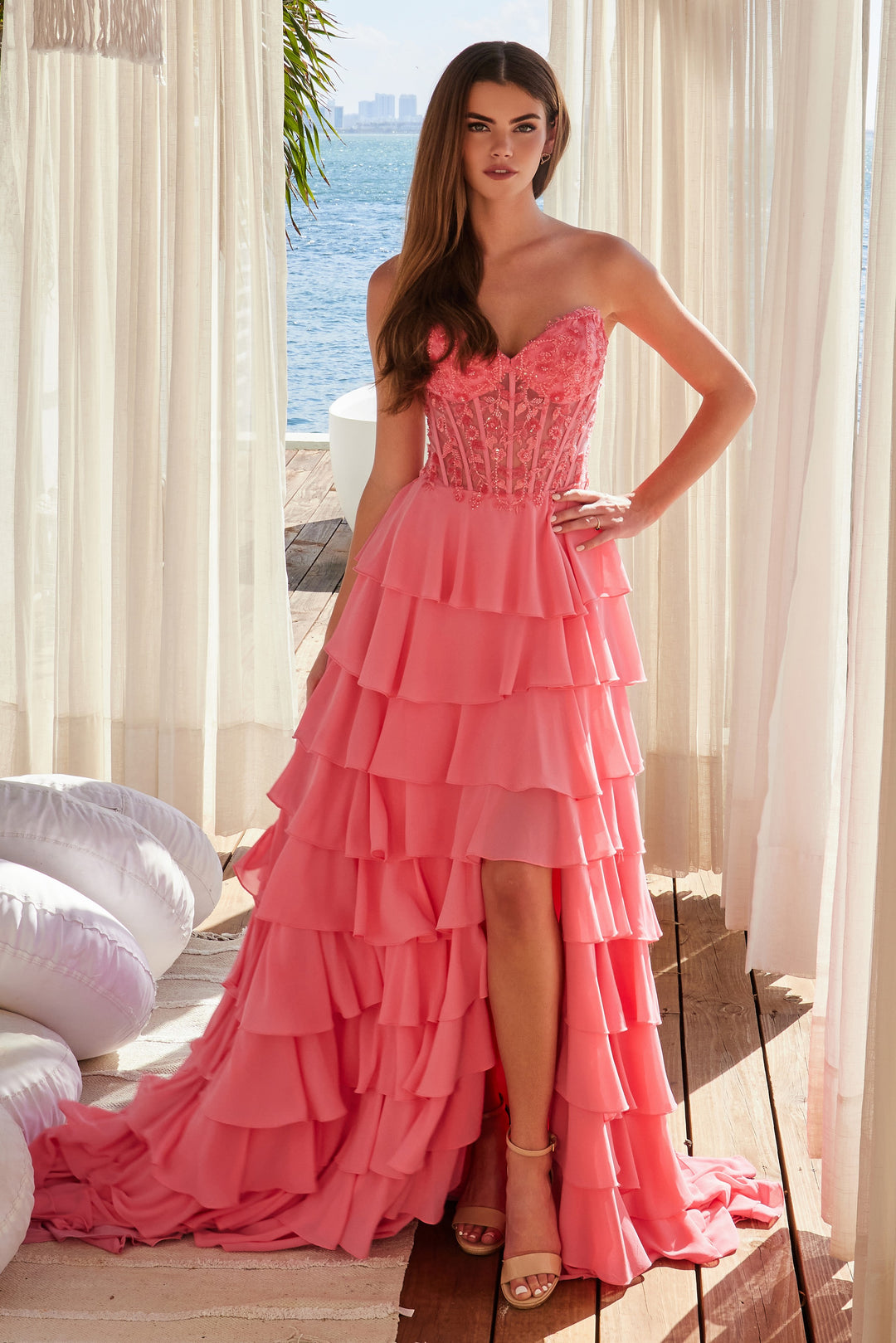 NOX ANABEL Y1551 Exquisite Long Chiffon Dress