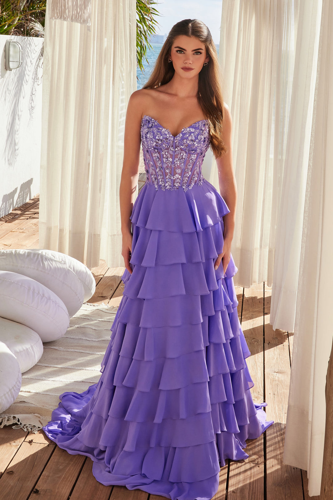 NOX ANABEL Y1551 Exquisite Long Chiffon Dress