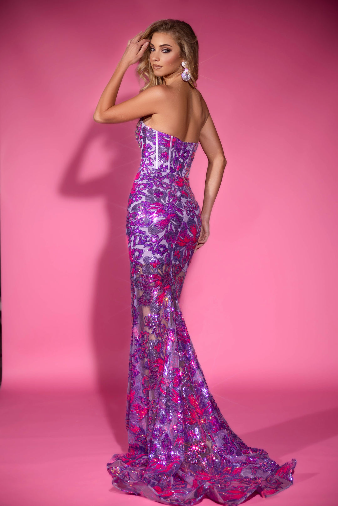 PORTIA & SCARLETT PS25262 Sweetheart Strapless Sequin Prom Gown
