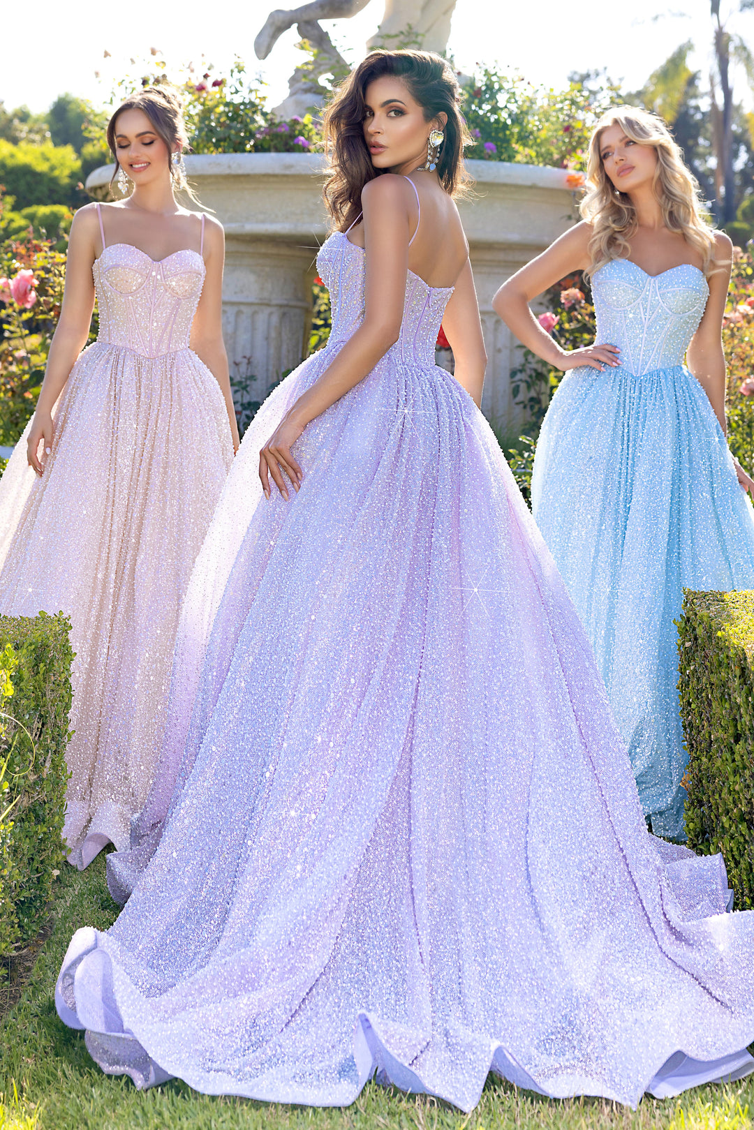PORTIA & SCARLETT PS25308 Sweetheart Corset Spaghetti Straps Ballgown