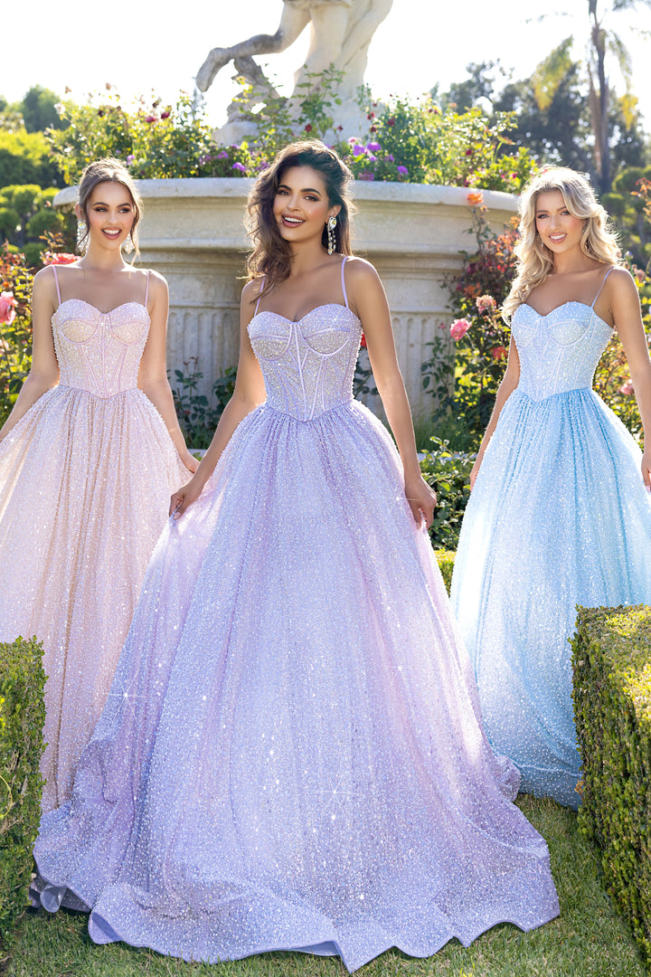 PORTIA & SCARLETT PS25308 Sweetheart Corset Spaghetti Straps Ballgown