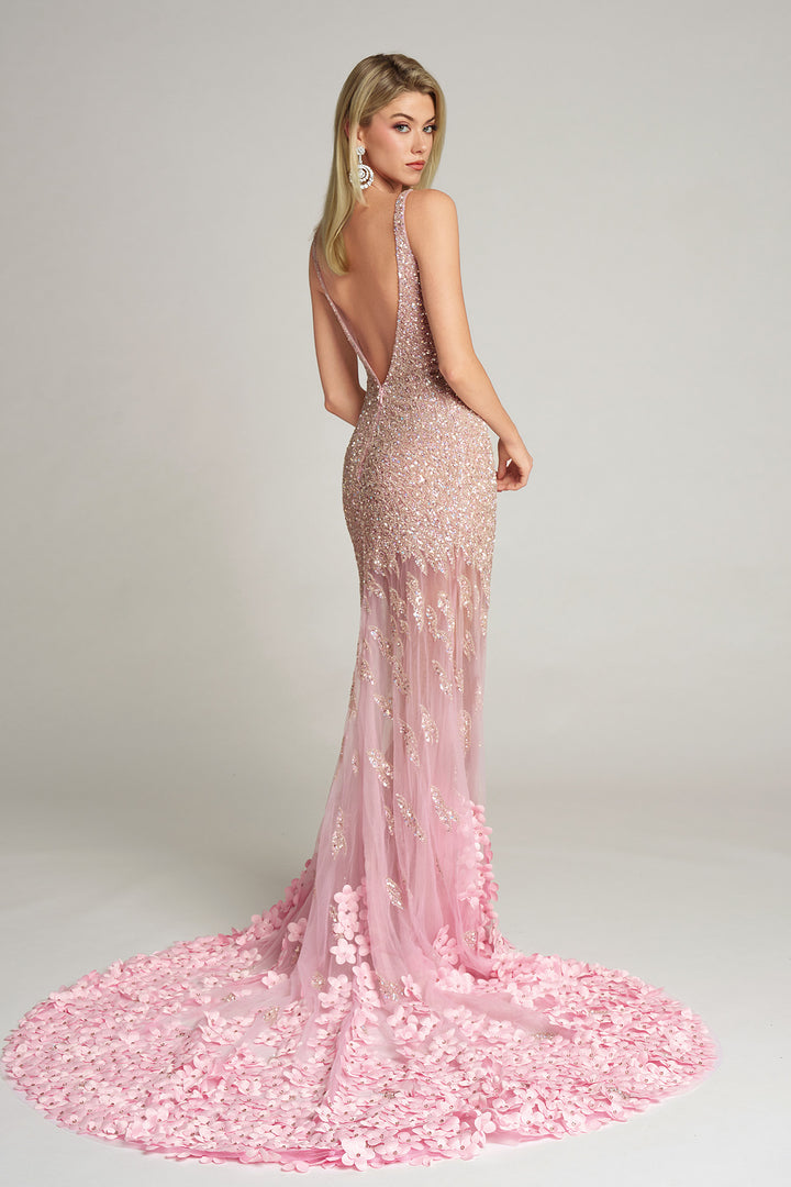 Portia & Scarlett PS25987C Evening Gown With Fitted Sheath Silhouette