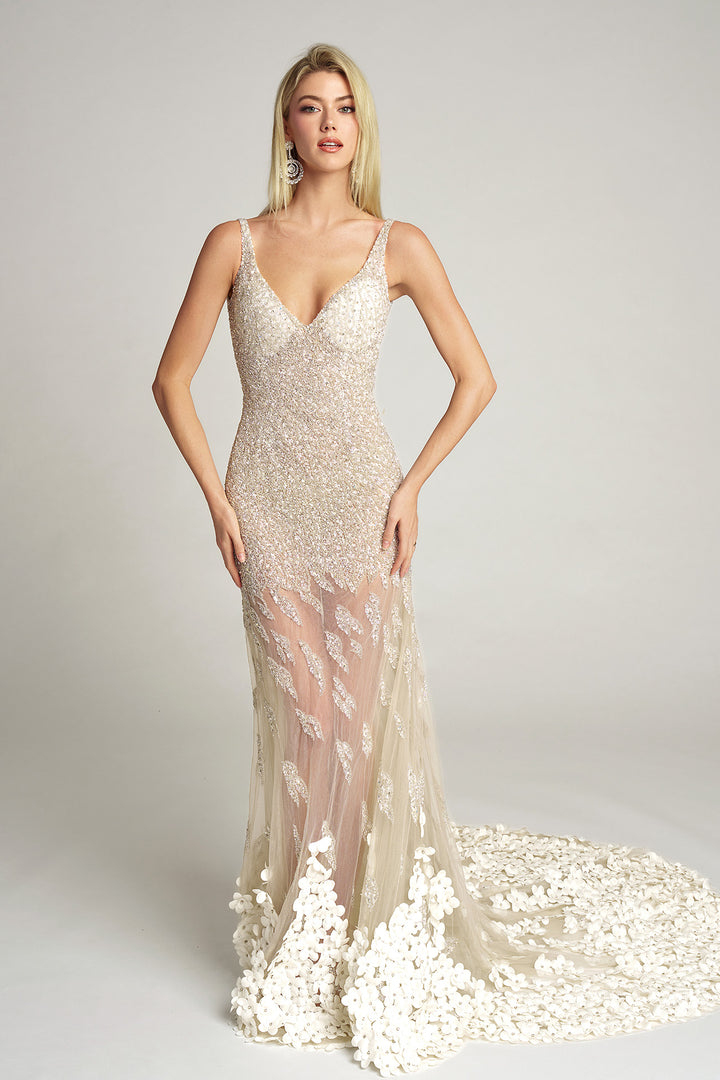 Portia & Scarlett PS25987C Evening Gown With Fitted Sheath Silhouette