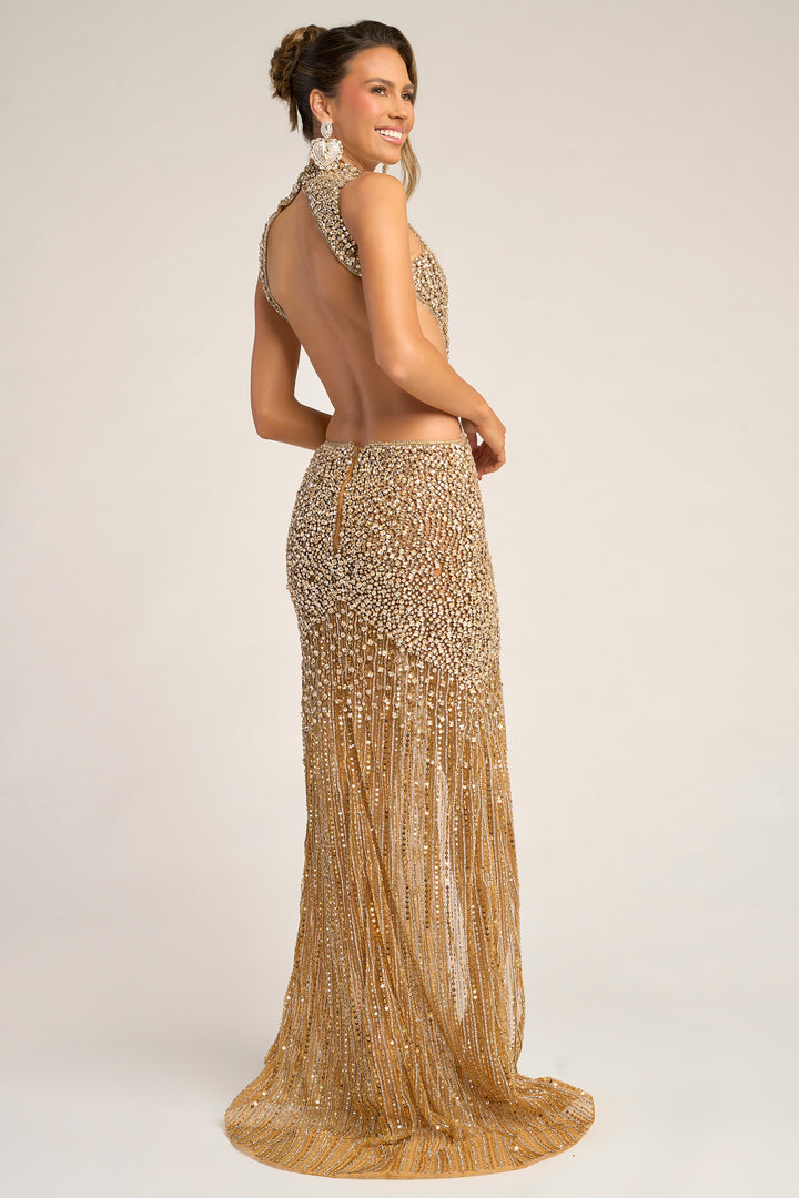 Portia & Scarlett PS25988C Evening Gown With Plunging Neckline