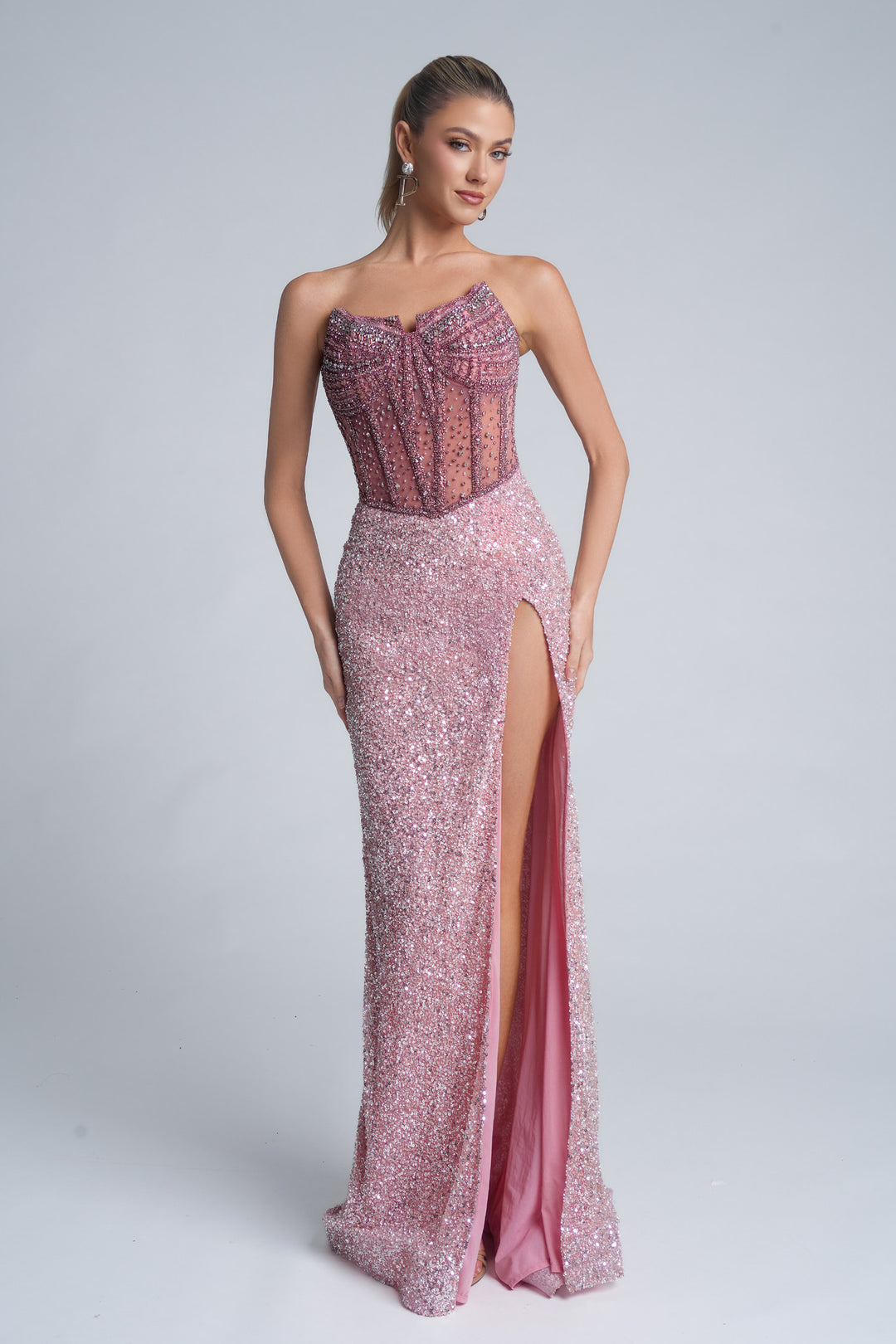 Portia & Scarlett PS25990C Evening Gown With Beaded Bodice