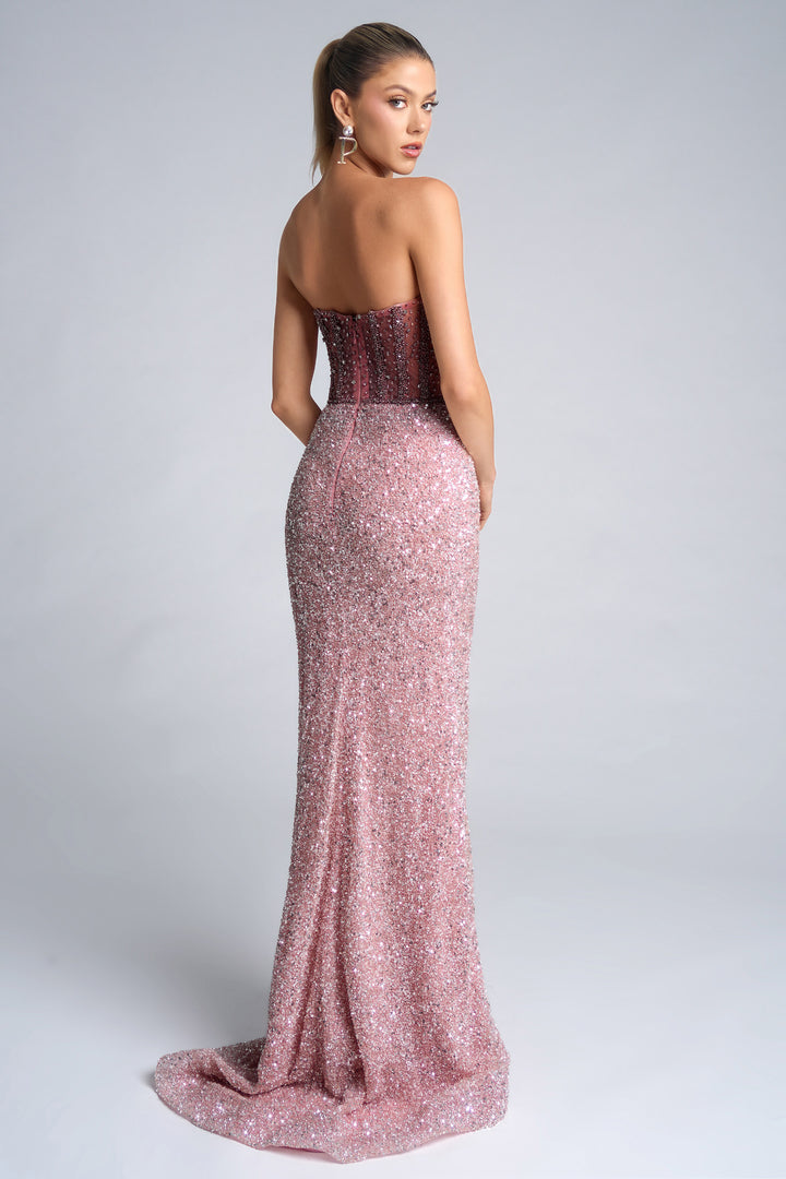 Portia & Scarlett PS25990C Evening Gown With Beaded Bodice