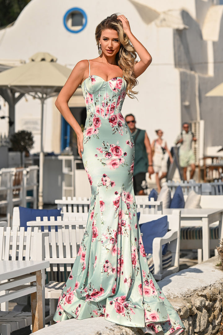 Portia & Scarlett PS26000 Floral Corset Mermaid Prom Dress