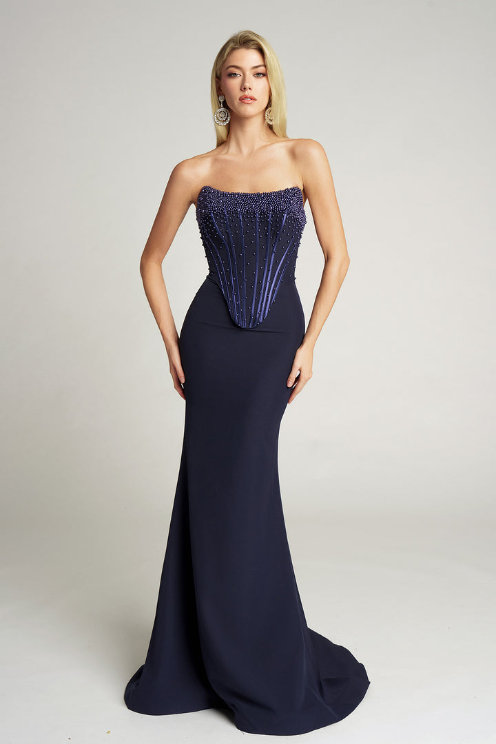 Portia & Scarlett PS26008 Strapless Fitted Prom Dress