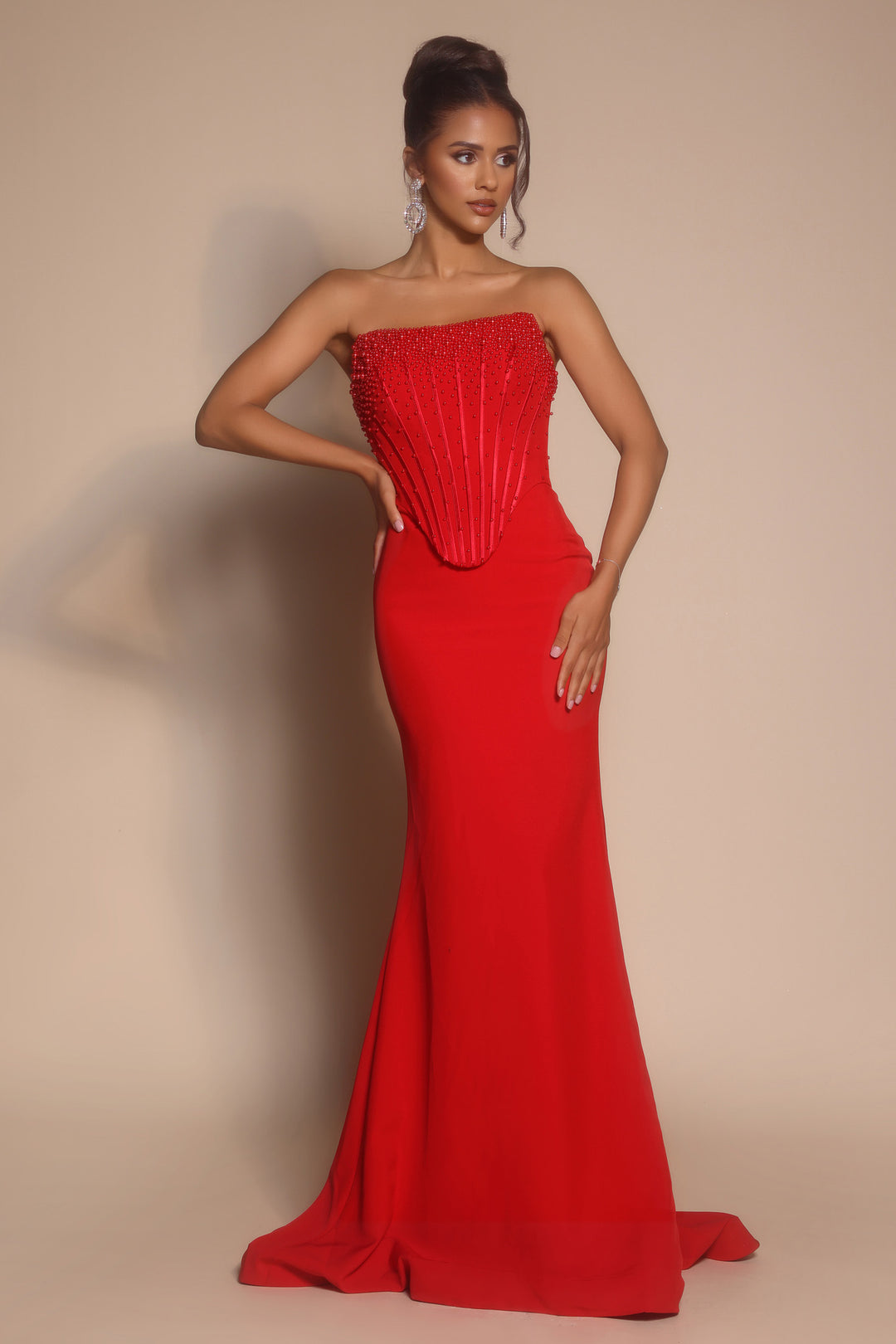 Portia & Scarlett PS26008 Strapless Fitted Prom Dress
