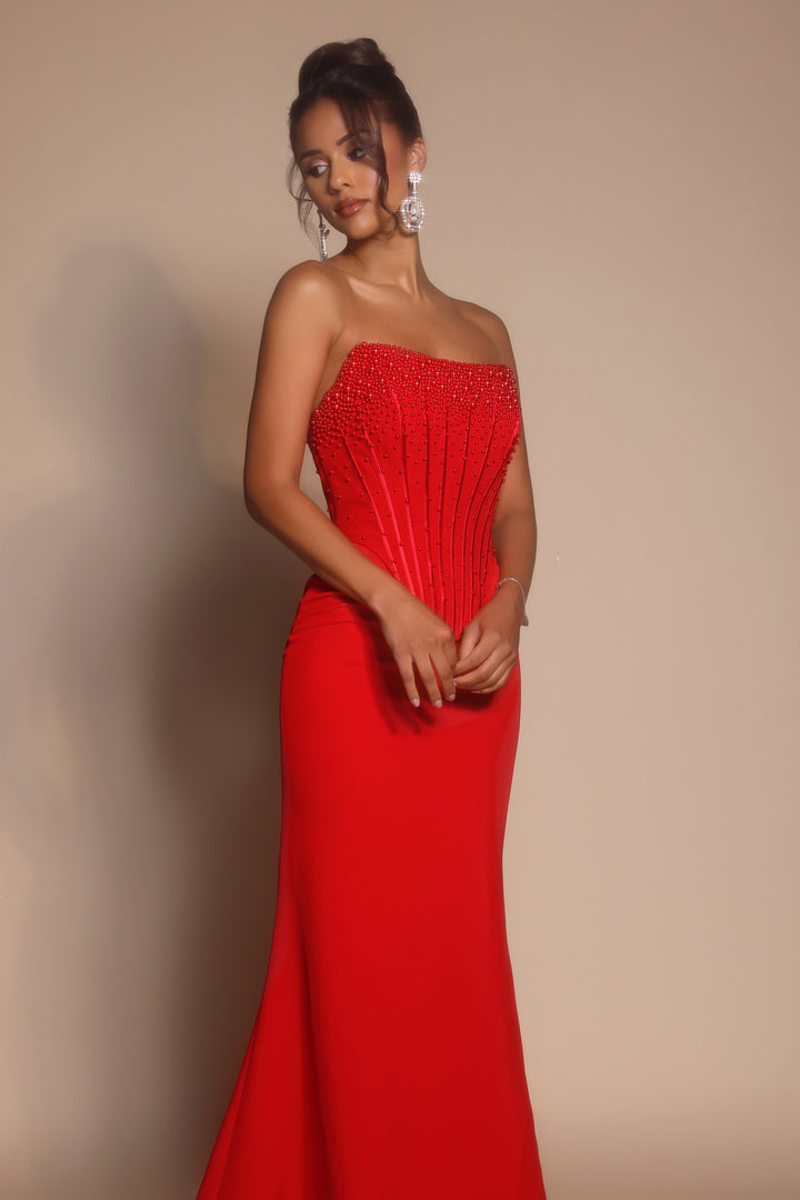 Portia & Scarlett PS26008 Strapless Fitted Prom Dress
