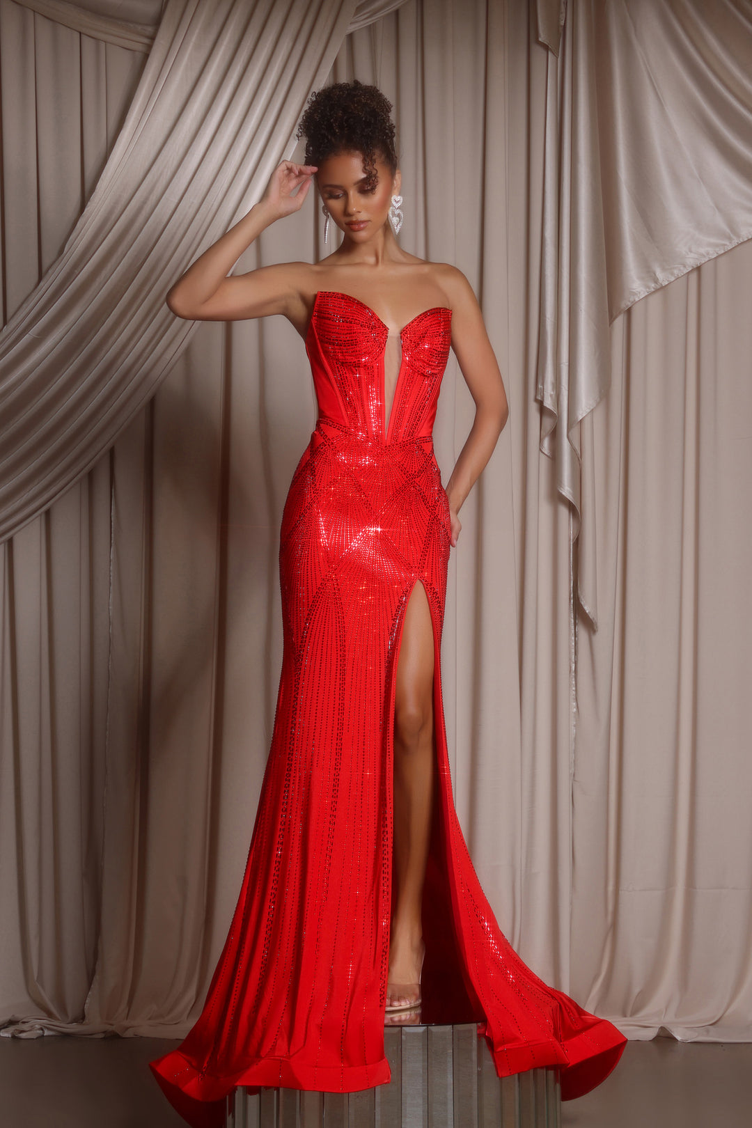 Portia & Scarlett PS26013 Evening Gown Strapless Sheath Dress