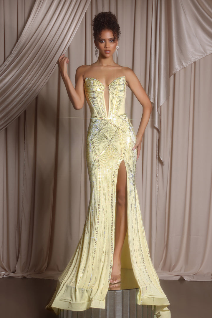 Portia & Scarlett PS26013 Evening Gown Strapless Sheath Dress