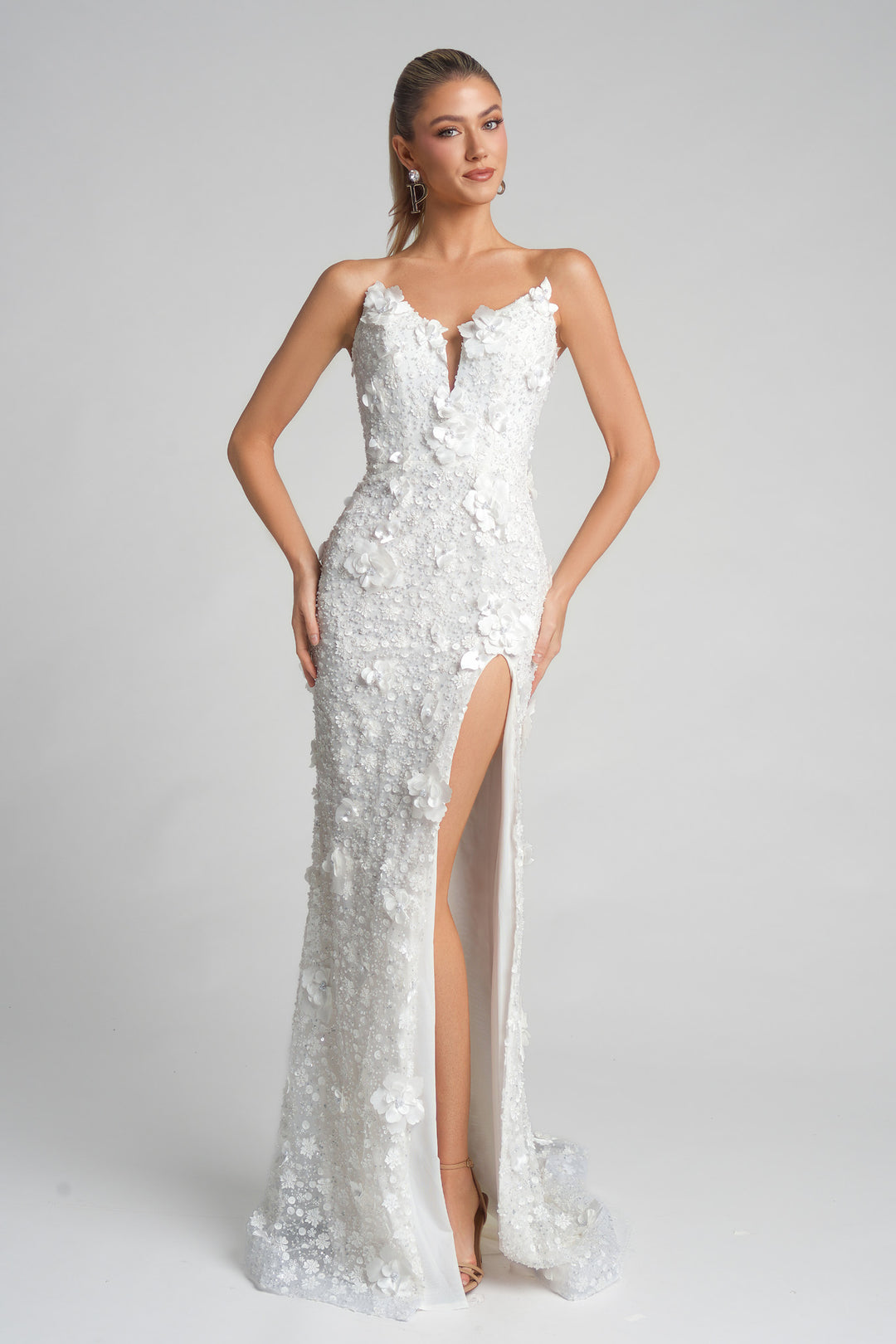 Portia & Scarlett PS26019 Long Sheath Prom Dress With V-Neckline