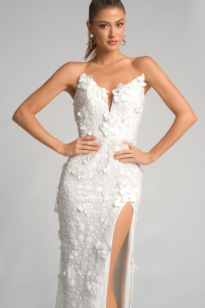 Portia & Scarlett PS26019 Long Sheath Prom Dress With V-Neckline