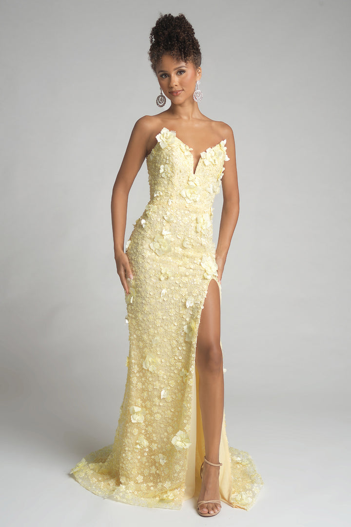 Portia & Scarlett PS26019 Long Sheath Prom Dress With V-Neckline