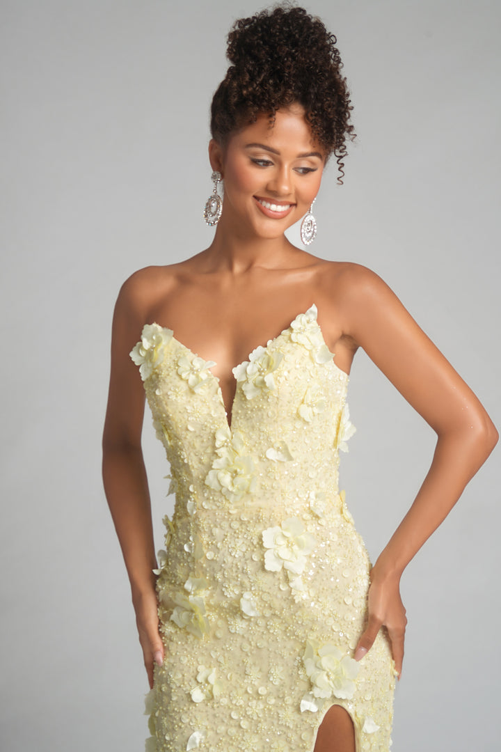 Portia & Scarlett PS26019 Long Sheath Prom Dress With V-Neckline