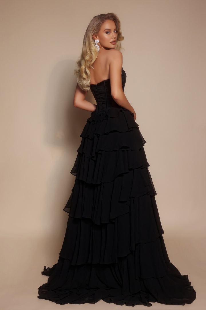 Portia & Scarlett PS26024 Evening Gown Velvet Corset Bodice