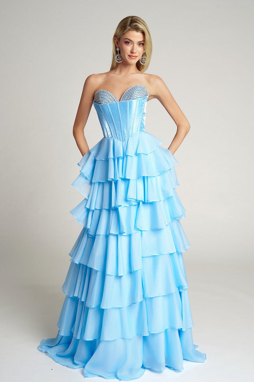 Portia & Scarlett PS26024 Evening Gown Velvet Corset Bodice
