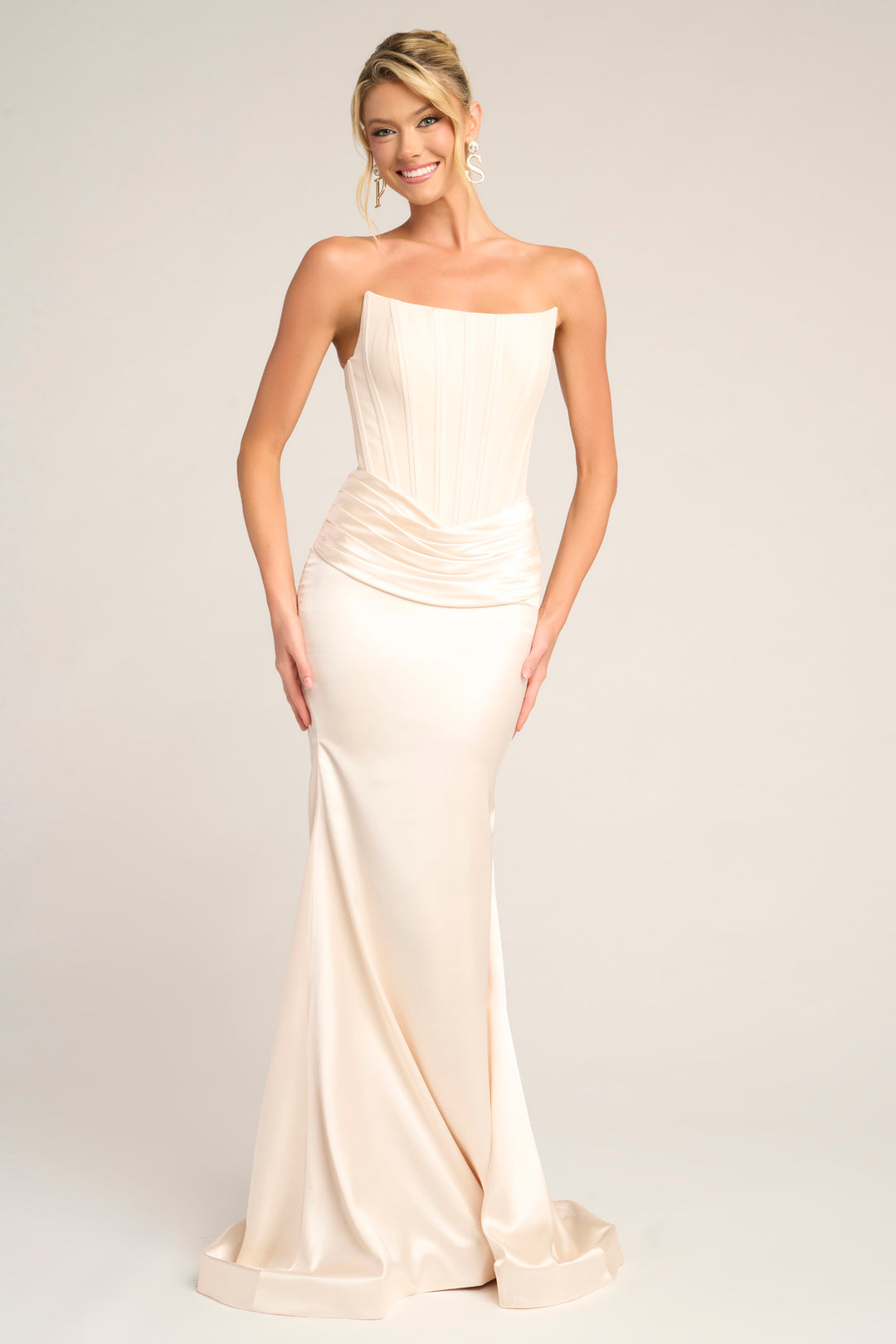 Portia & Scarlett PS26032 Strapless Sheath Prom Dress – The Gown Galleria