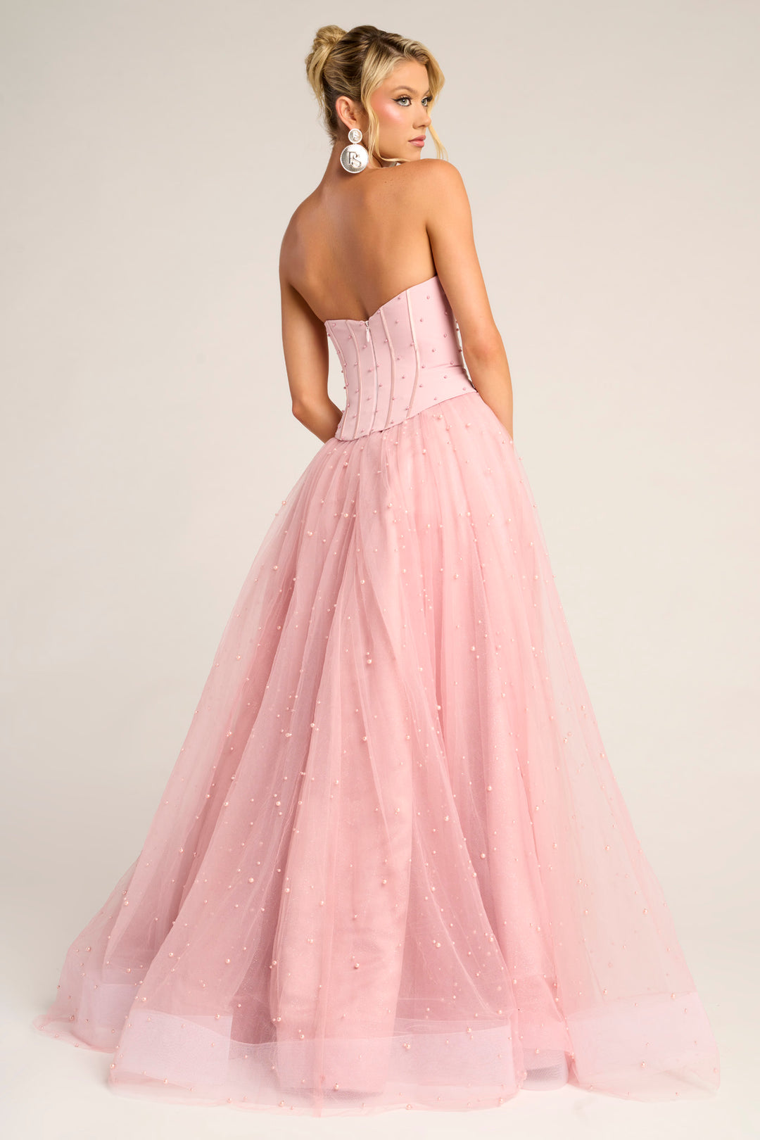 Portia & Scarlett PS26034 A-Line Prom Dress With Pearl Embellishments