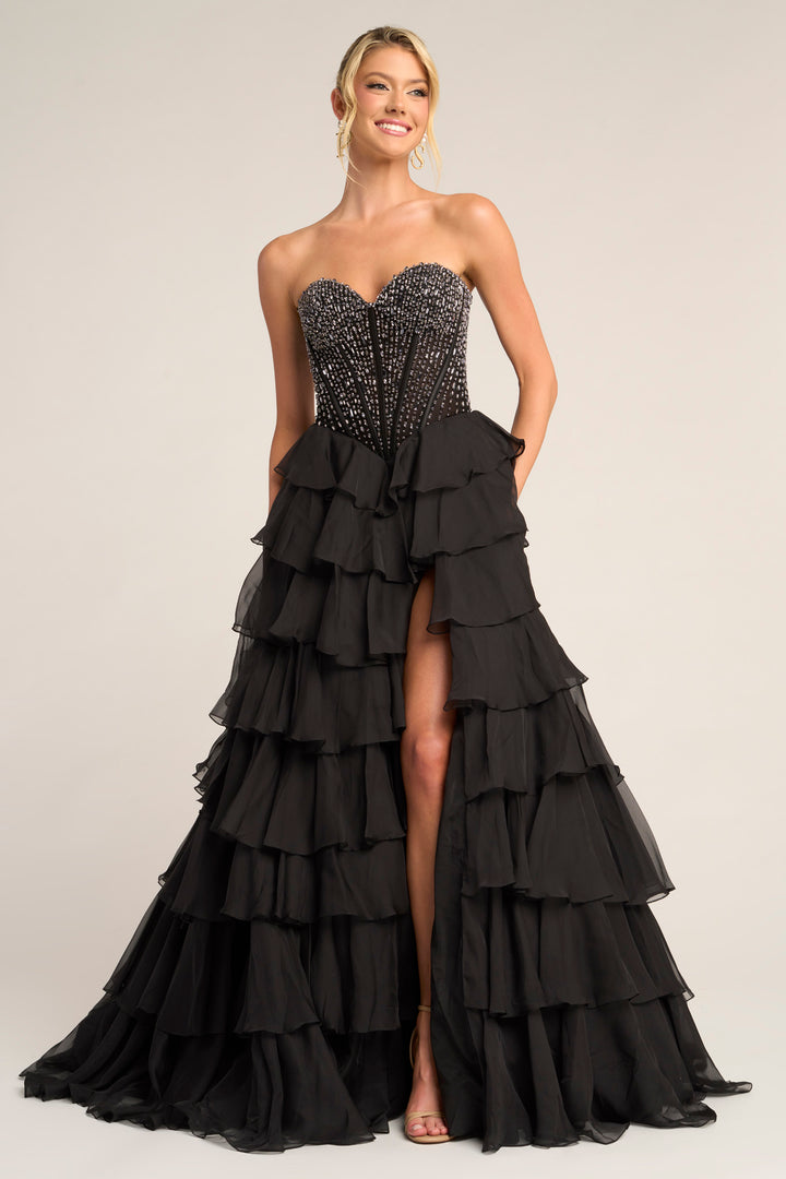 Portia & Scarlett PS26037 Strapless Ruffle Prom Dress